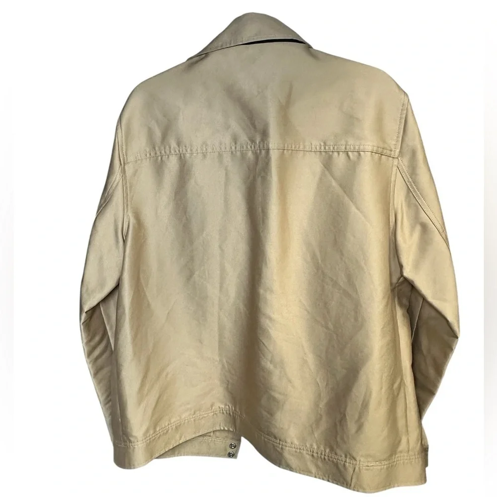 KARL LAGERFELD MENS Trill Trucker Jacket Shirt Shacket Snap up Sz L